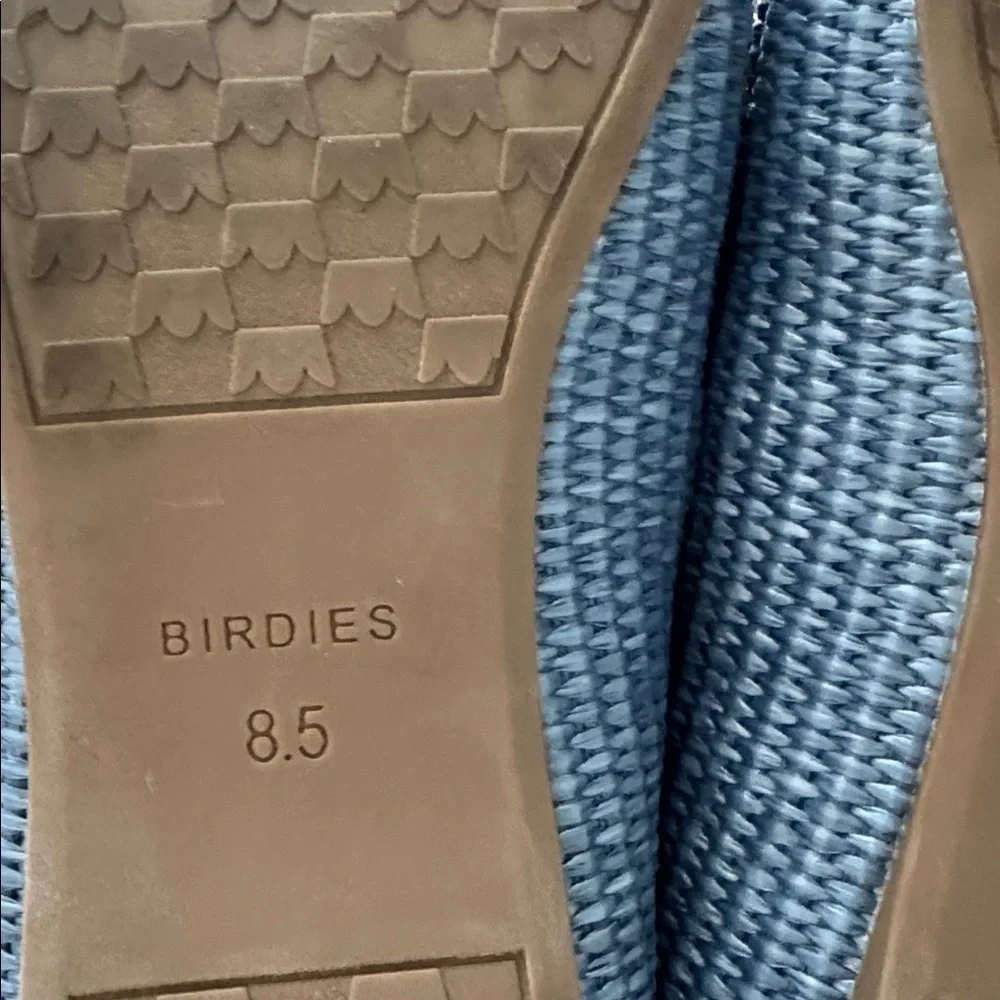 Birdies THE STARLING in Blue Raffia Size 8.5